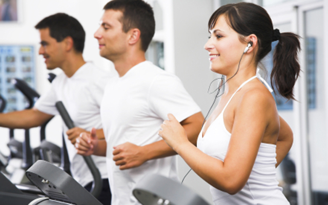 Running at the fitness club